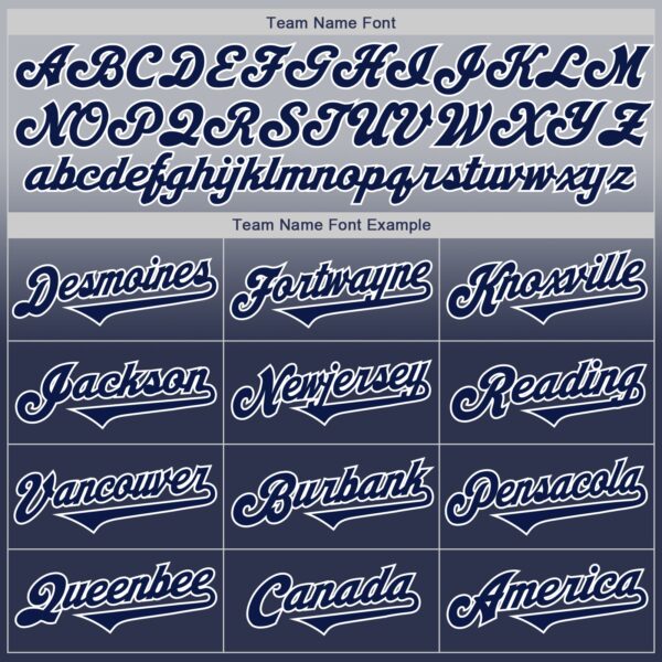 Custom Gray Navy-White Authentic Fade Fashion Baseball Jersey