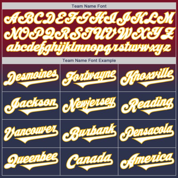 Custom Crimson Navy-Gold Authentic Fade Fashion Baseball Jersey