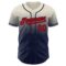Custom Cream Red-Navy Authentic Fade Fashion Baseball Jersey