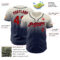 Custom Cream Red-Navy Authentic Fade Fashion Baseball Jersey