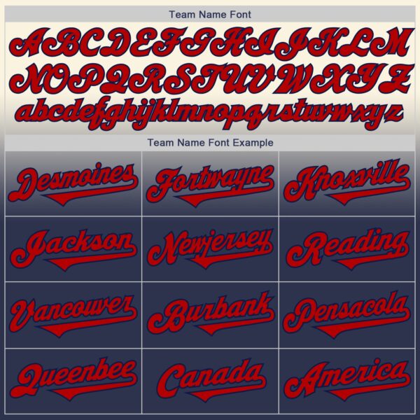 Custom Cream Red-Navy Authentic Fade Fashion Baseball Jersey