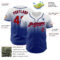 Custom White Red-Royal Authentic Fade Fashion Baseball Jersey