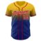 Custom Yellow Red Royal-White Authentic Fade Fashion Baseball Jersey