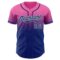 Custom Pink Royal-White Authentic Fade Fashion Baseball Jersey
