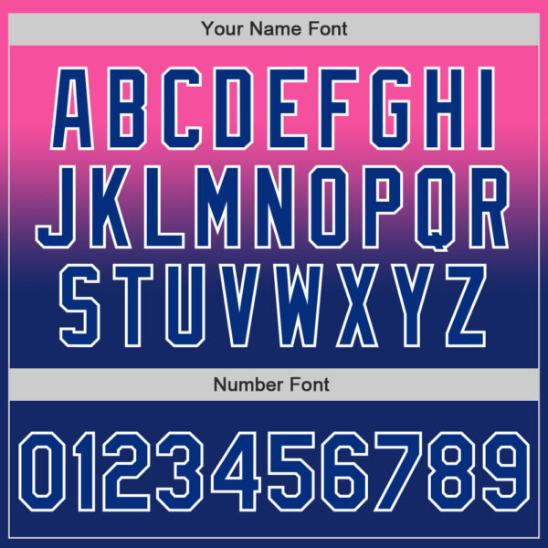 Custom Pink Royal-White Authentic Fade Fashion Baseball Jersey