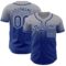 Custom Gray Royal-White Authentic Fade Fashion Baseball Jersey