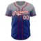 Custom Gray White Royal-Red Authentic Fade Fashion Baseball Jersey