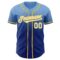 Custom Light Blue White Royal-Yellow Authentic Fade Fashion Baseball Jersey
