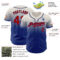 Custom Cream Red-Royal Authentic Fade Fashion Baseball Jersey