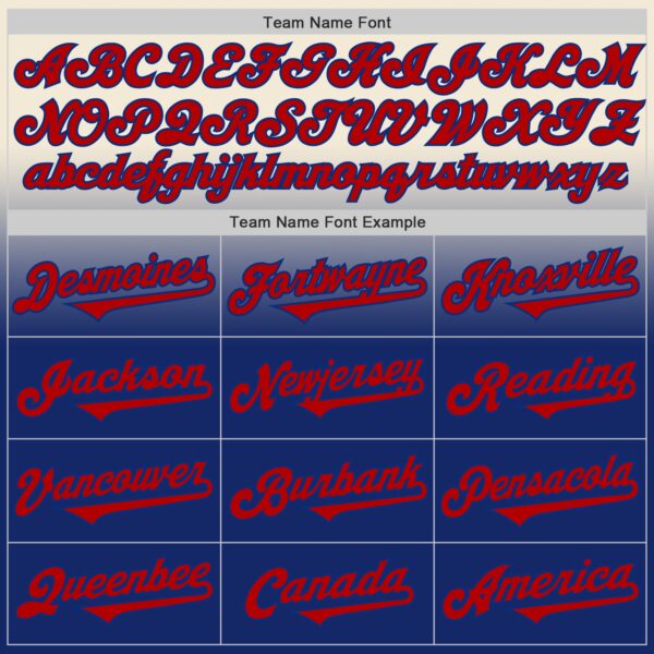 Custom Cream Red-Royal Authentic Fade Fashion Baseball Jersey