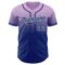 Custom Light Purple Royal-White Authentic Fade Fashion Baseball Jersey