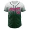 Custom White Pink-Green Authentic Fade Fashion Baseball Jersey