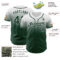 Custom White Green Authentic Fade Fashion Baseball Jersey