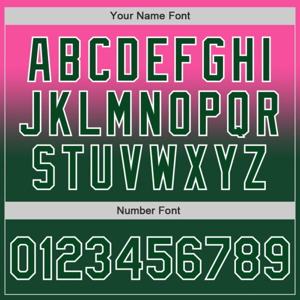 Custom Pink Green-White Authentic Fade Fashion Baseball Jersey