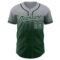 Custom Gray Green-White Authentic Fade Fashion Baseball Jersey