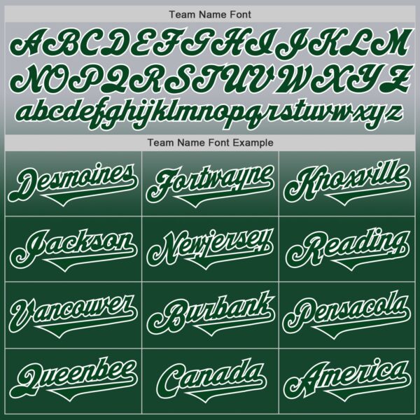 Custom Gray Green-White Authentic Fade Fashion Baseball Jersey