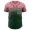 Custom Medium Pink Green-White Authentic Fade Fashion Baseball Jersey