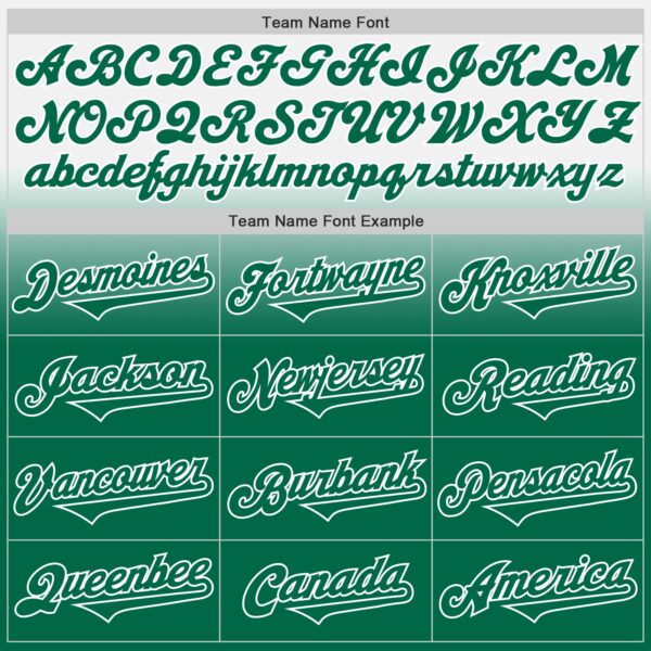 Custom White Kelly Green Authentic Fade Fashion Baseball Jersey