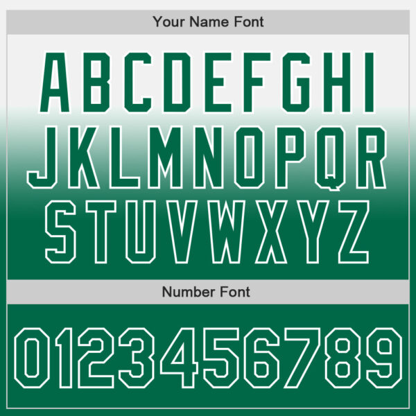 Custom White Kelly Green Authentic Fade Fashion Baseball Jersey