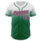 Custom White Pink-Kelly Green Authentic Fade Fashion Baseball Jersey