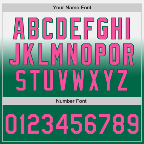 Custom White Pink-Kelly Green Authentic Fade Fashion Baseball Jersey
