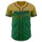 Custom Old Gold Kelly Green-Black Authentic Fade Fashion Baseball Jersey