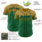 Custom Old Gold Kelly Green-Black Authentic Fade Fashion Baseball Jersey
