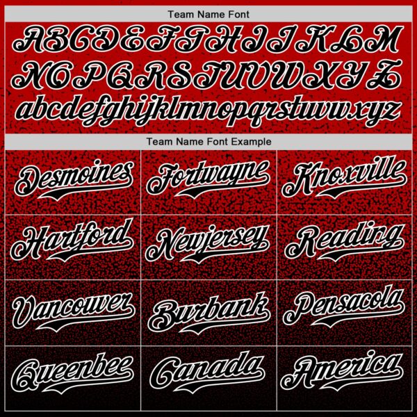 Custom Red Black-White Fade Fashion Speckle Authentic Baseball Jersey