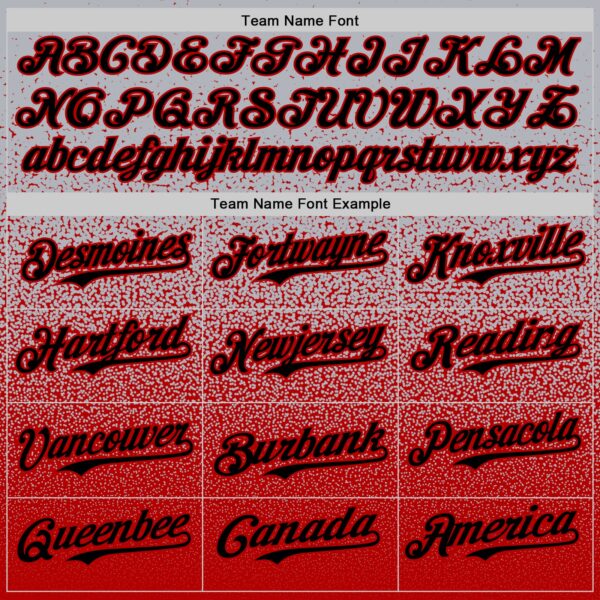 Custom Gray Black-Red Fade Fashion Speckle Authentic Baseball Jersey