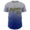 Custom Gray Royal-Gold Fade Fashion Speckle Authentic Baseball Jersey