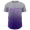 Custom Gray Purple-White Fade Fashion Speckle Authentic Baseball Jersey