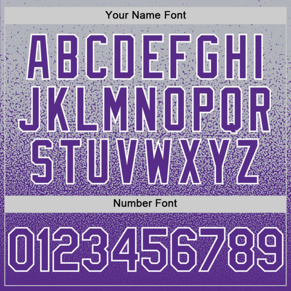 Custom Gray Purple-White Fade Fashion Speckle Authentic Baseball Jersey