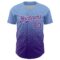 Custom Light Blue Purple-White Fade Fashion Speckle Authentic Baseball Jersey