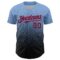 Custom Light Blue Black-Pink Fade Fashion Speckle Authentic Baseball Jersey