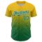 Custom Yellow Kelly Green-White Fade Fashion Speckle Authentic Baseball Jersey