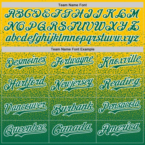 Custom Yellow Kelly Green-White Fade Fashion Speckle Authentic Baseball Jersey