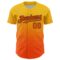 Custom Yellow Orange-Black Fade Fashion Speckle Authentic Baseball Jersey