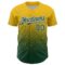 Custom Yellow Green-White Fade Fashion Speckle Authentic Baseball Jersey