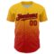 Custom Yellow Red-Black Fade Fashion Speckle Authentic Baseball Jersey