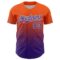 Custom Orange Purple-White Fade Fashion Speckle Authentic Baseball Jersey