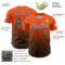 Custom Orange Brown-White Fade Fashion Speckle Authentic Baseball Jersey