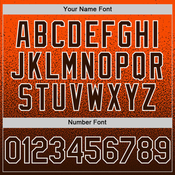 Custom Orange Brown-White Fade Fashion Speckle Authentic Baseball Jersey