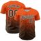 Custom Orange Brown-White Fade Fashion Speckle Authentic Baseball Jersey