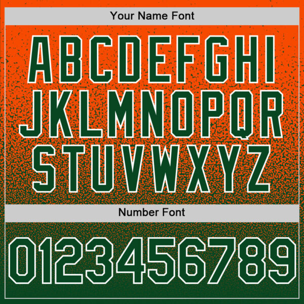 Custom Orange Green-White Fade Fashion Speckle Authentic Baseball Jersey