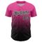 Custom Pink Black-White Fade Fashion Speckle Authentic Baseball Jersey