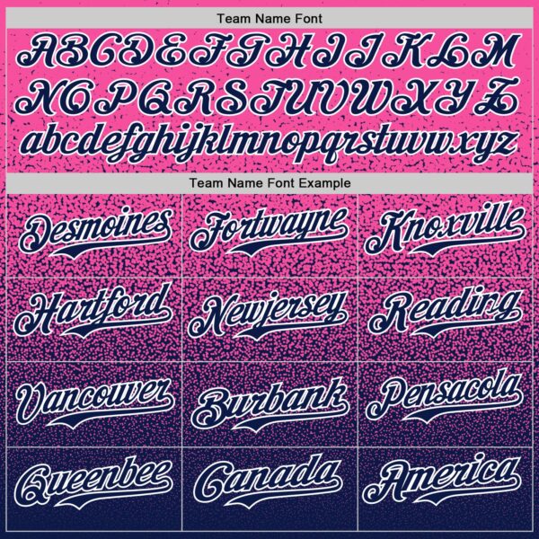 Custom Pink Navy-White Fade Fashion Speckle Authentic Baseball Jersey