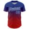 Custom Royal White-Red Fade Fashion Speckle Authentic Baseball Jersey