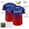 Custom Royal White-Red Fade Fashion Speckle Authentic Baseball Jersey