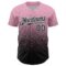 Custom Light Pink Black-White Fade Fashion Speckle Authentic Baseball Jersey