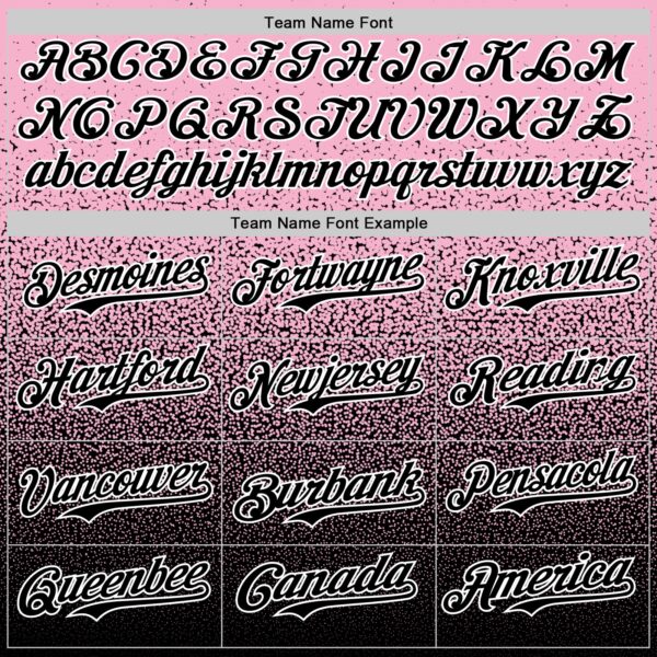 Custom Light Pink Black-White Fade Fashion Speckle Authentic Baseball Jersey